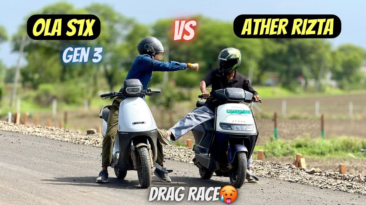 New Ola S1X Gen 3 Vs Ather Rizta Drag Race🥵 | 2025 Ather Rizta vs Ola S1X