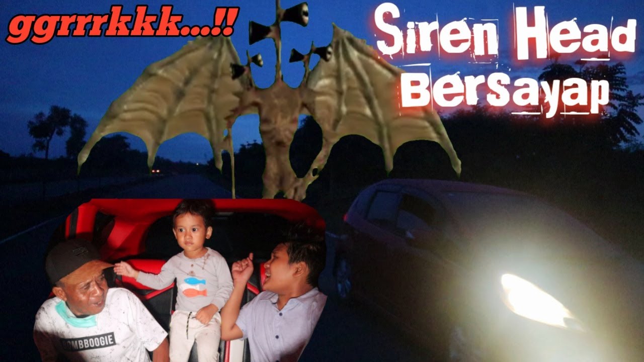 24 JAM DALAM MOBIL DI KEJAR SIREN HEAD BERSAYAP | eybel channel