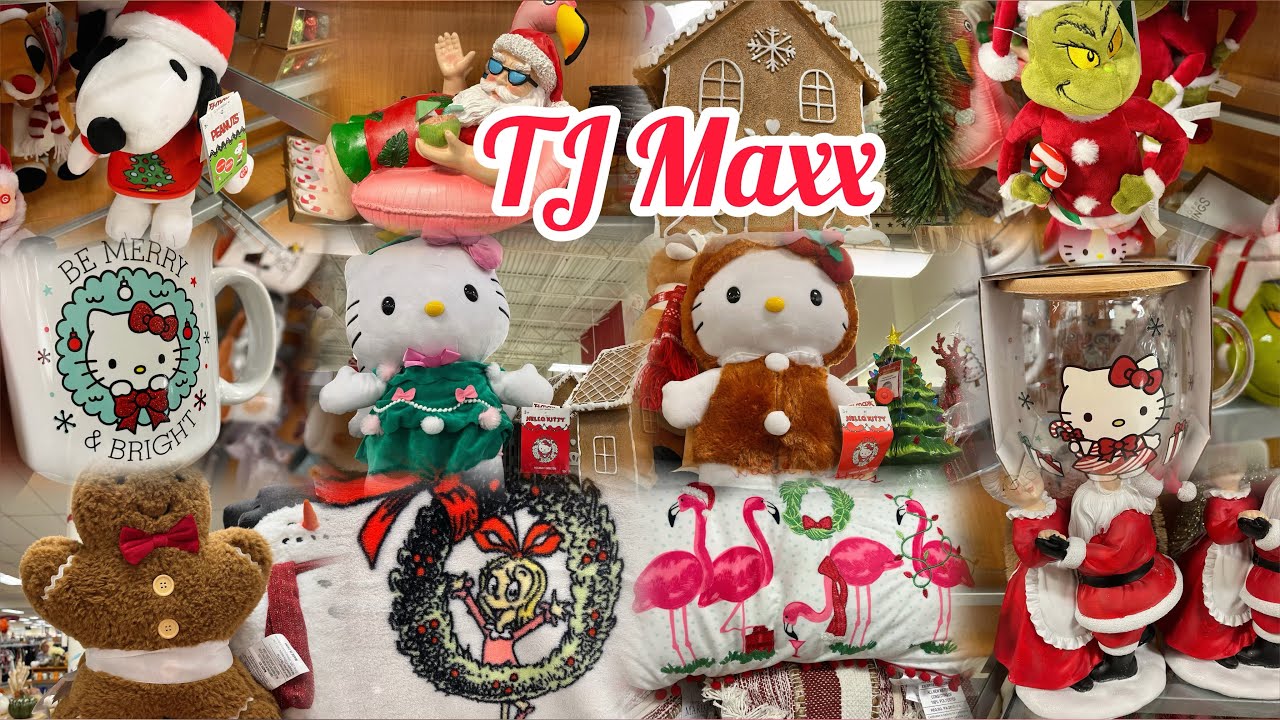 TJ Maxx Christmas *So many Hello Kitty, Peanuts, & Grinch Finds *Shop with Me | Sweet Southern Saver