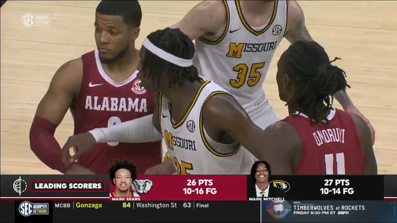 Aden Holloway 2024-2025 Season Makes - Alabama - NCAA