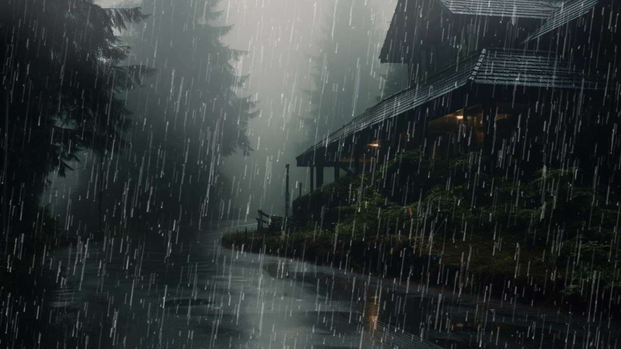 GENTLE RAIN Sounds for Sleeping - Sleep and Meditation - Dark Screen Nature Sounds, ASMR