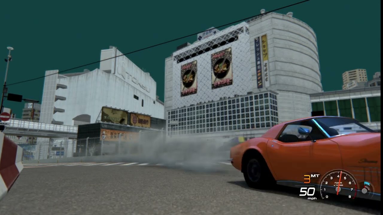 Sliding a 1970&rsquo;s Corvette ZR-1 around Shibuya.