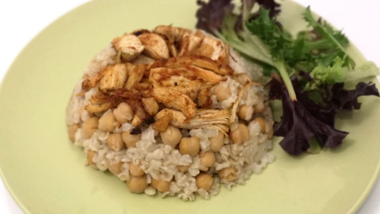 أكلة تركية بالحمص و الارز و الدجاج  - Turkish recipe with rice, chickpeas and chicken