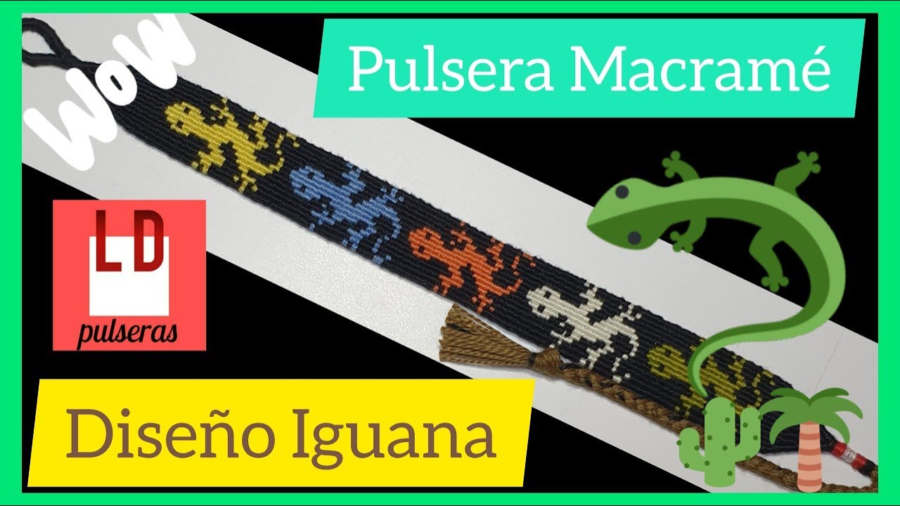 😍Pulsera💯Diseño🦎Iguana🦎