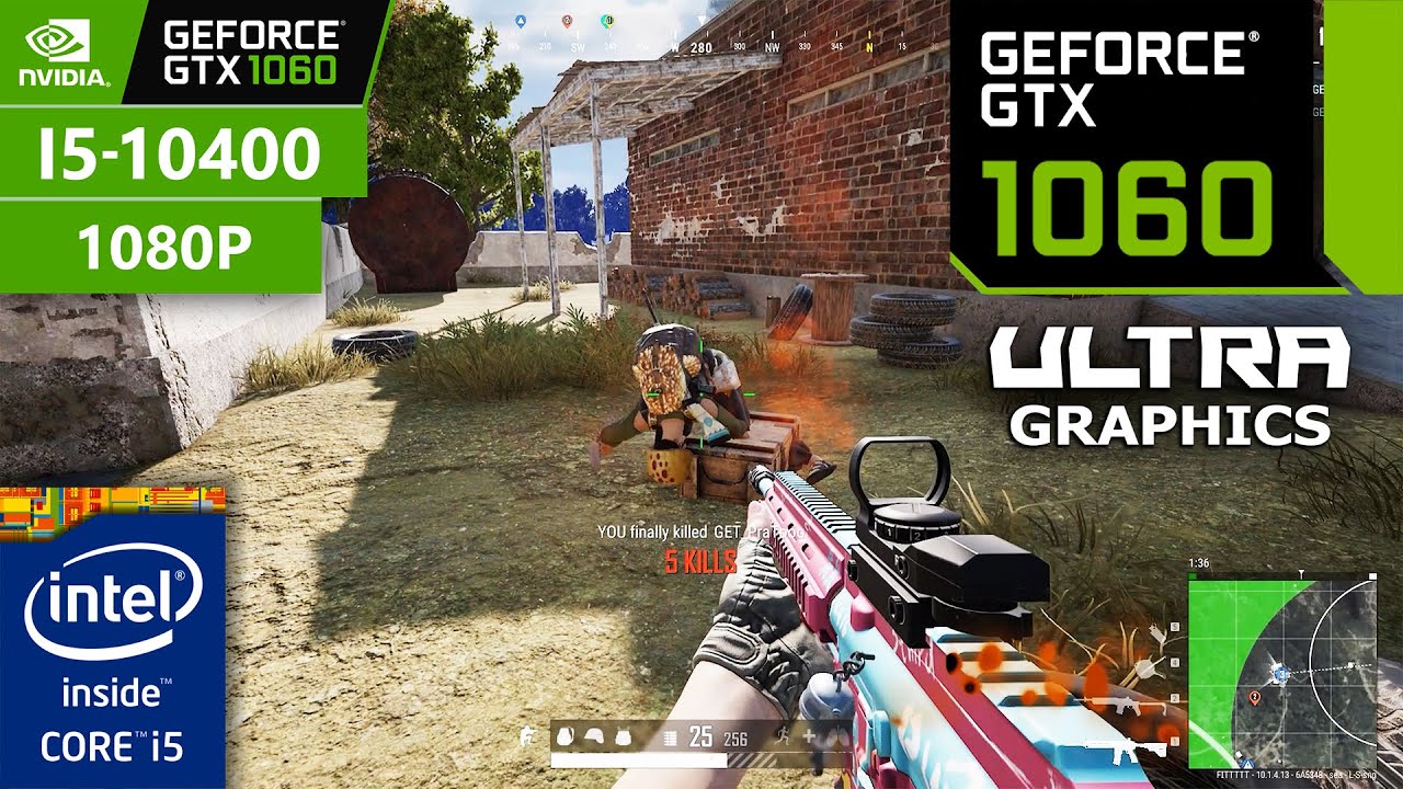 PUBG: Ultra Graphics GTX 1060 6GB x i7 4790 ( Erangel v2 ) 1080p