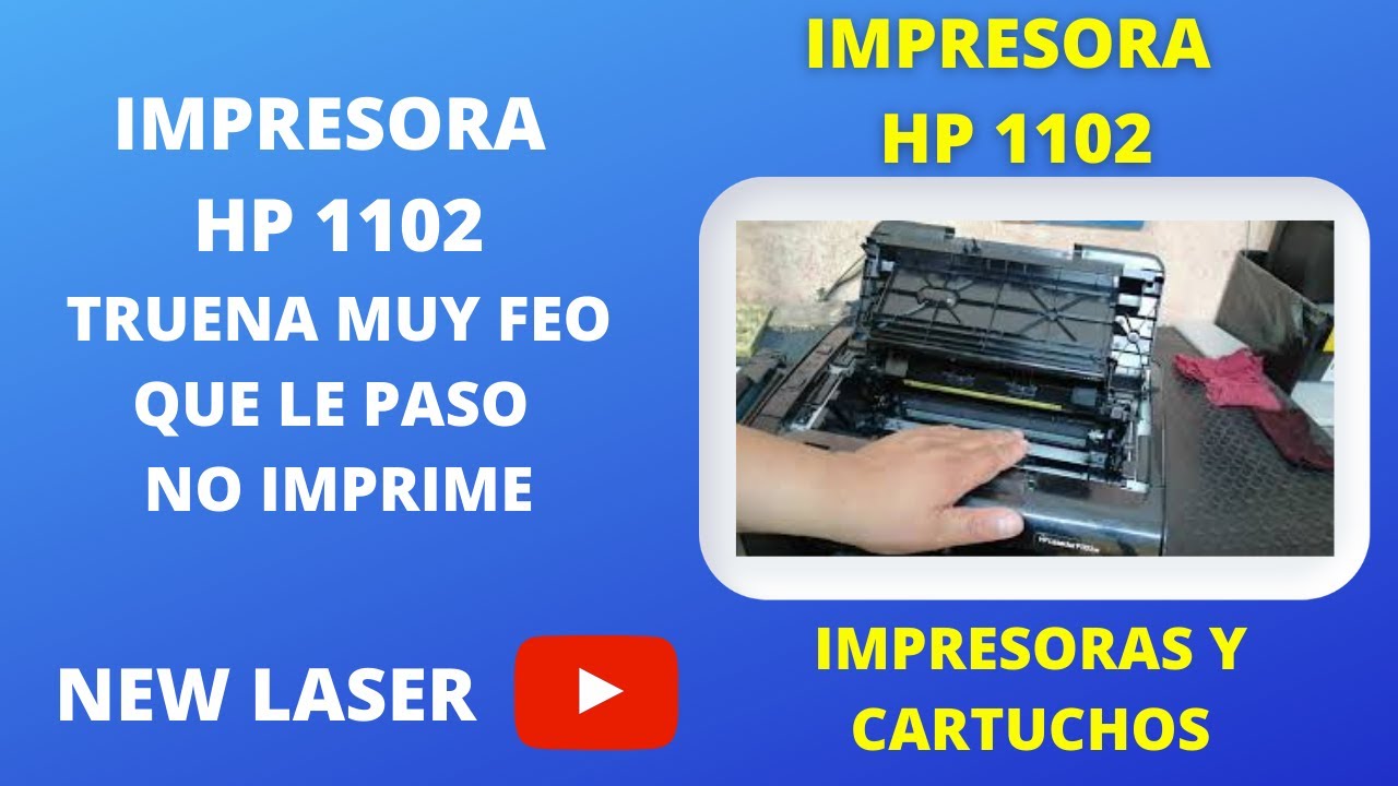 IMPRESORA HP 1102 TRUENA HACE RUIDO FUERTE NO IMPRIME, FAIL PRINTER HP 1102