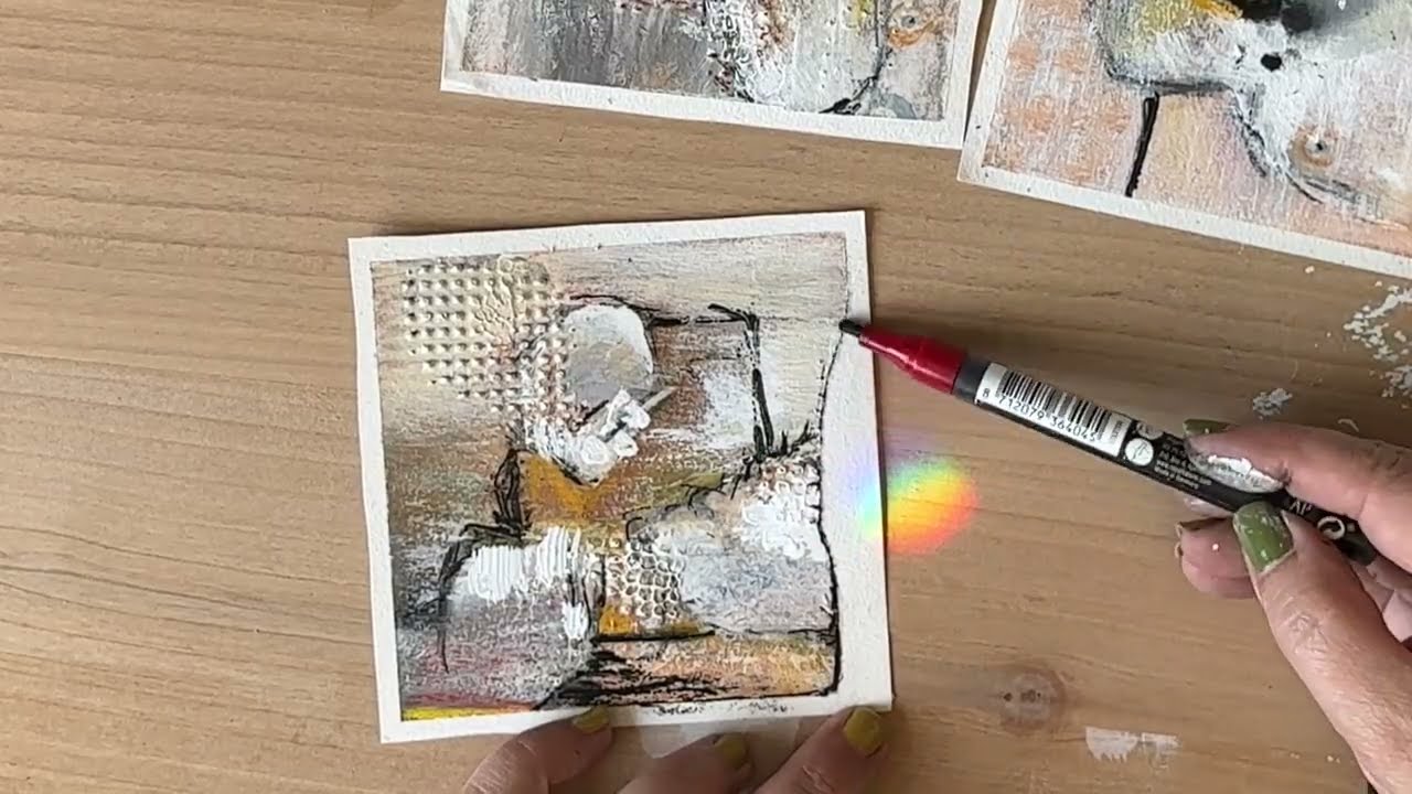 Train your abstract muscle! 3 quick mini studies with layers and texture  art tutorial beginners