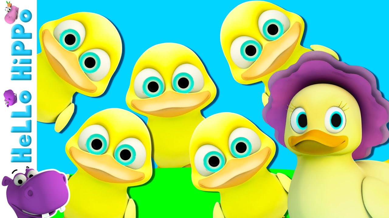 Five Little Ducks Song -  Nursery Rhymes for Babies | Hello Hippo