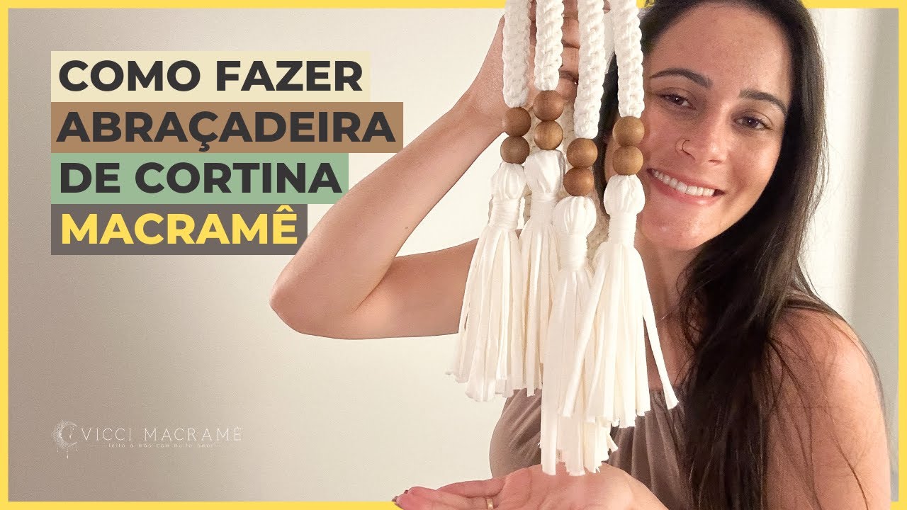 COMO FAZER ABRAÇADEIRA PARA CORTINA EM MACRAME | NÓ CHINÊS