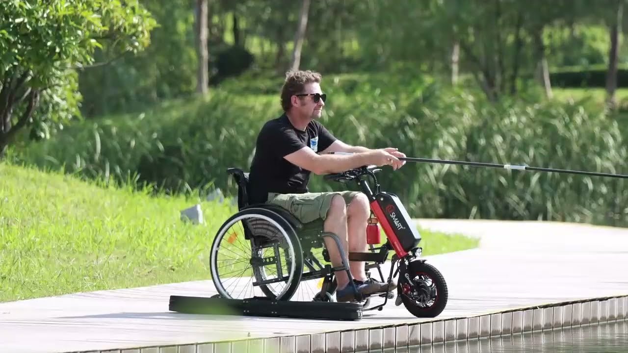 Elesmart A6 model wheelchair power assist ,electric wheelchair handcycle  video