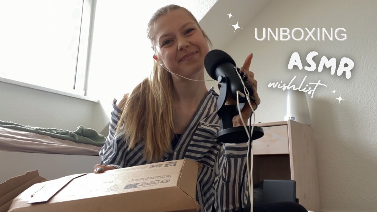 ASMR Unboxing Wunschliste (danke 🫶🏻) - ramble, whispering and relax 👀✨(german)