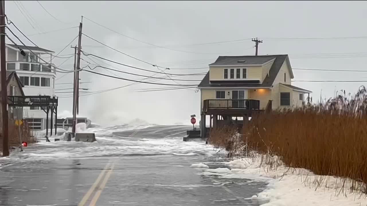 Maine coast sees record-breaking high tide after storm