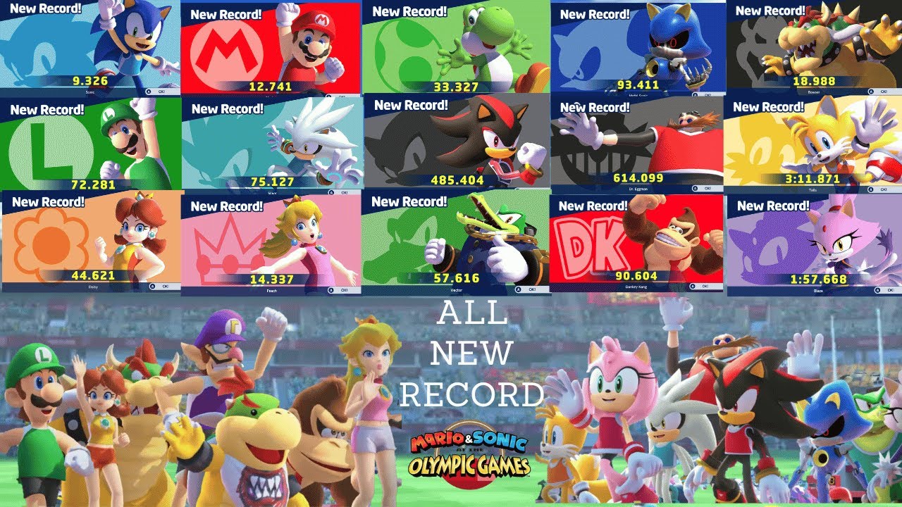 Mario & Sonic Olympic At The Tokyo 2020 All New Record