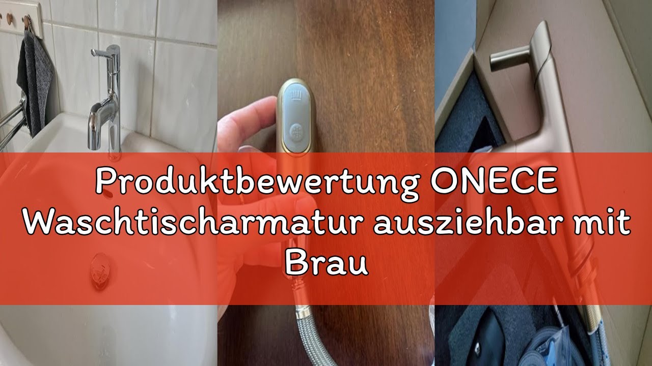 Produktbewertung ONECE Waschtischarmatur ausziehbar mit Brause, Wasserhahn Bad Armatur mit 2 Strahla
