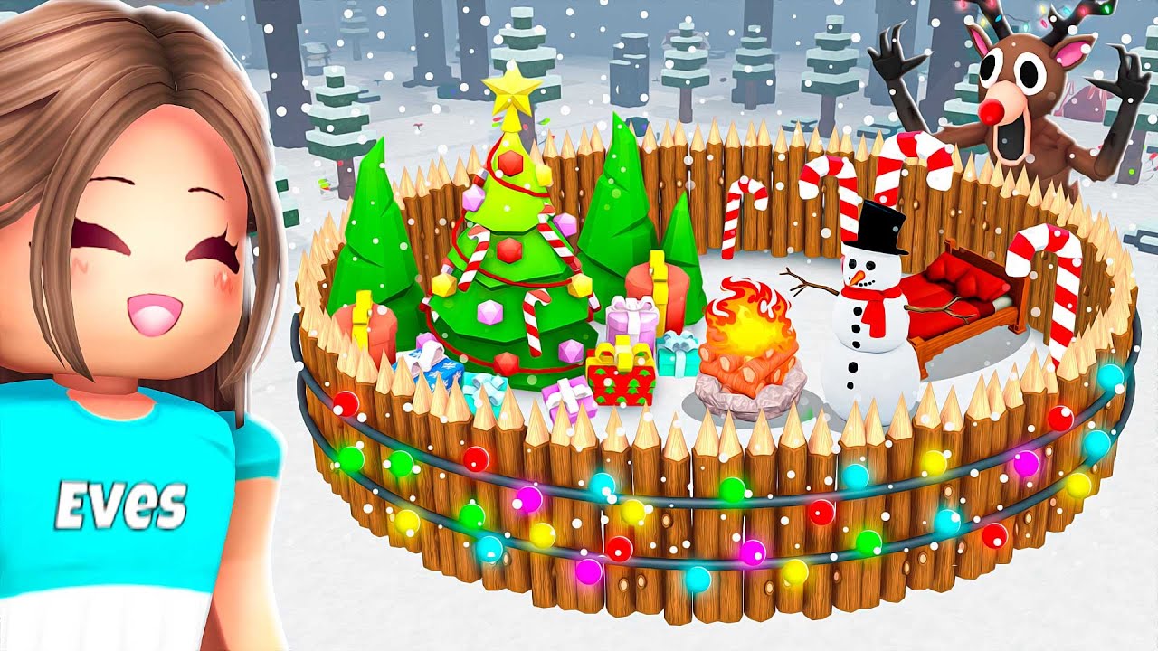 I Built the COZIEST CHRISTMAS BASE in 99 Nights in the Forest!