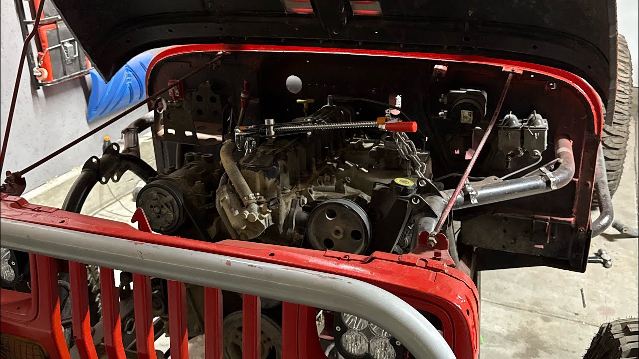 ENGINE INSTALL ON THE 4 LINK WRANGLER 