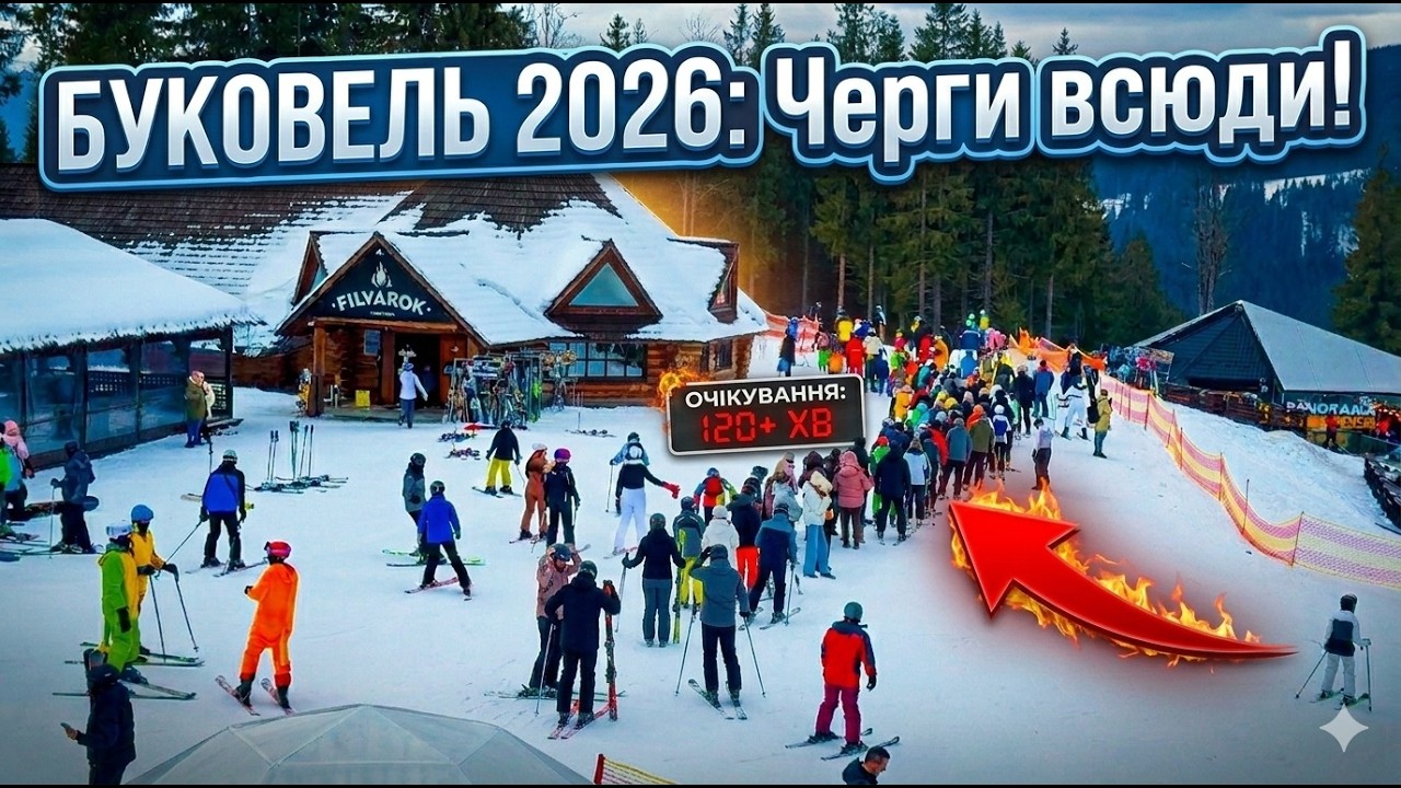 БУКОВЕЛЬ 2026 | ТУТ ЧЕРГИ ЗА ВСІМ! 😱 Коли варто їхати? Реальна ситуація на курорті! 4к |