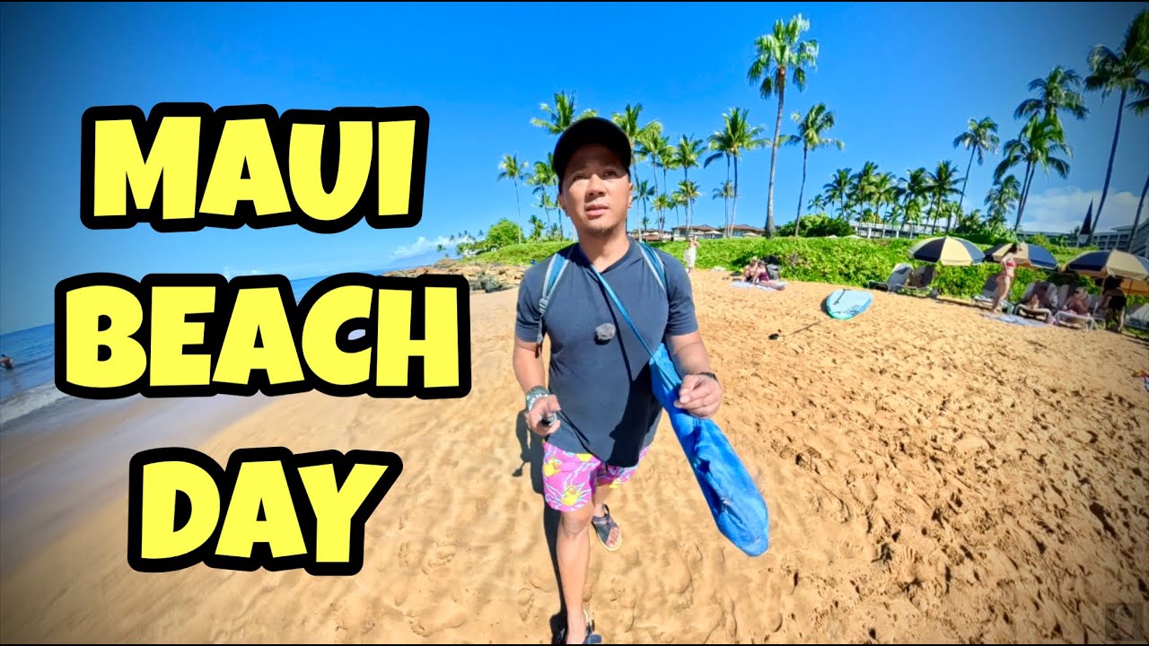 “Wailea Maui Beach Day 🌴 Snorkeling, Baon sa Beach & Sweet Surprise”