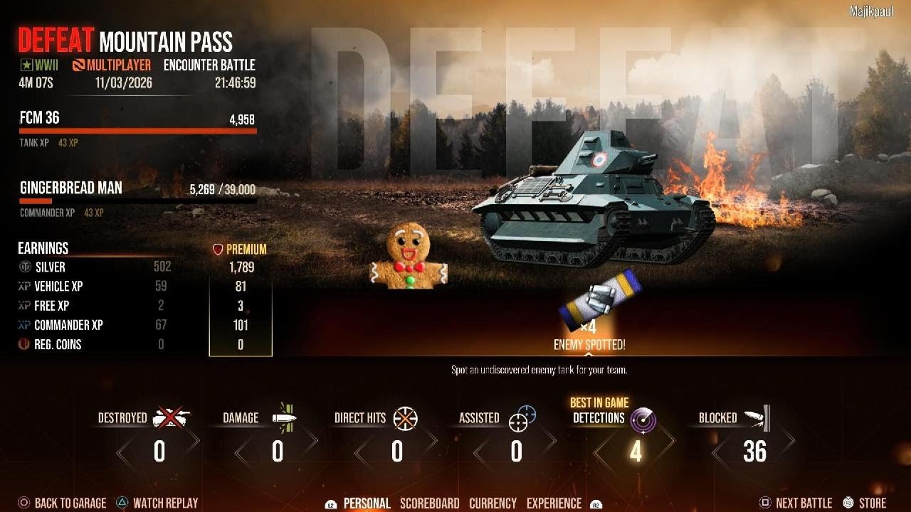 World of Tanks FCM-36 MVP Excellent Teamwork 1ST CLASS MEDAL AWARD