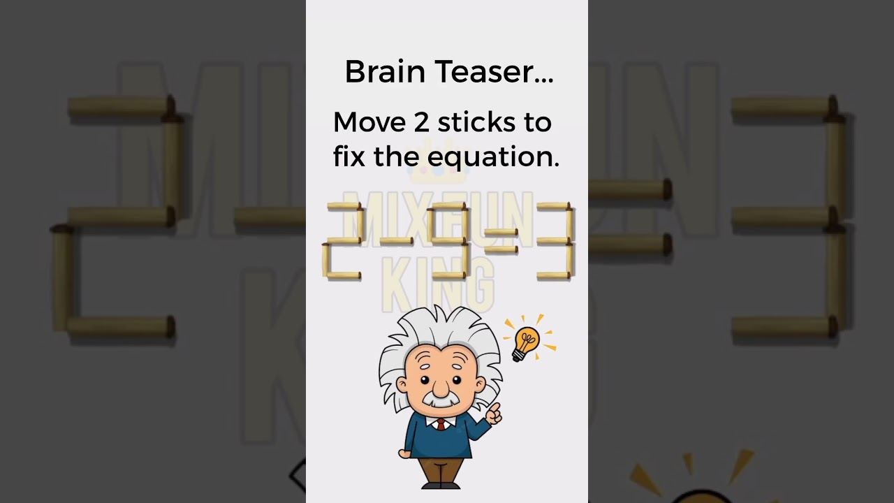 Hardest Matchstick Equation Puzzle. Can You Solve It? #matchstick #puzzle
