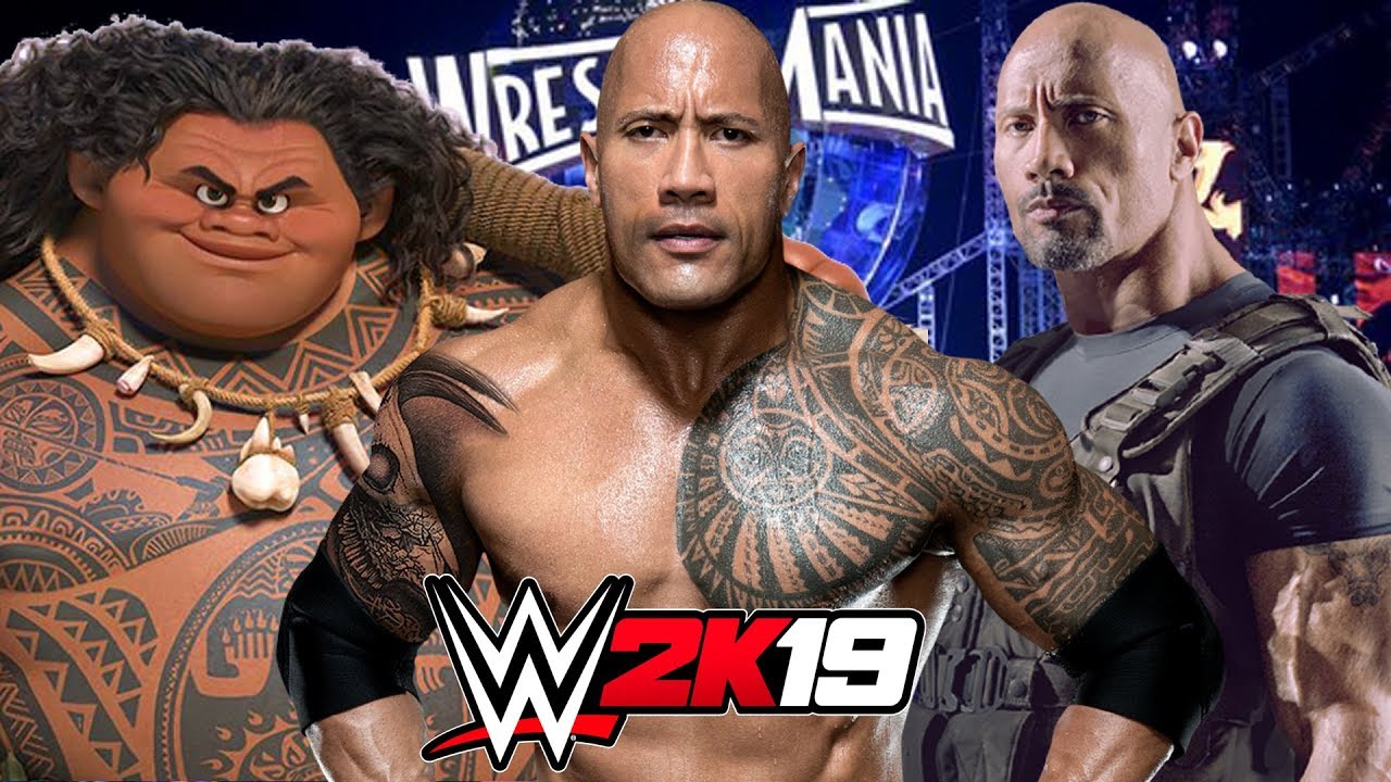 WWE 2K19 | THE ROCK vs LUKE HOBBS vs MAUI