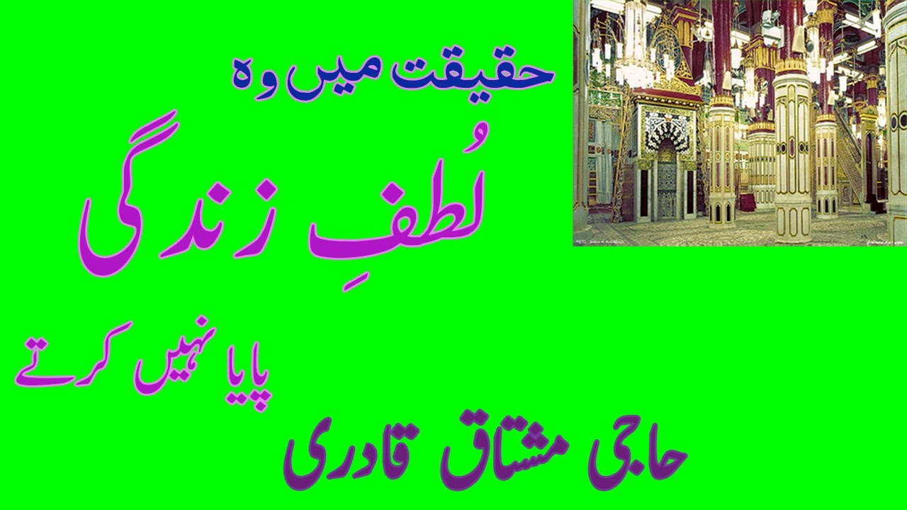 Haqeeqat Mein Woh Lutfe Zindagi | حقيقت ميں وہ لطف زندگى پايا نہيں كرتے | HAJI MUSHTAQ | AUDIO(1998)