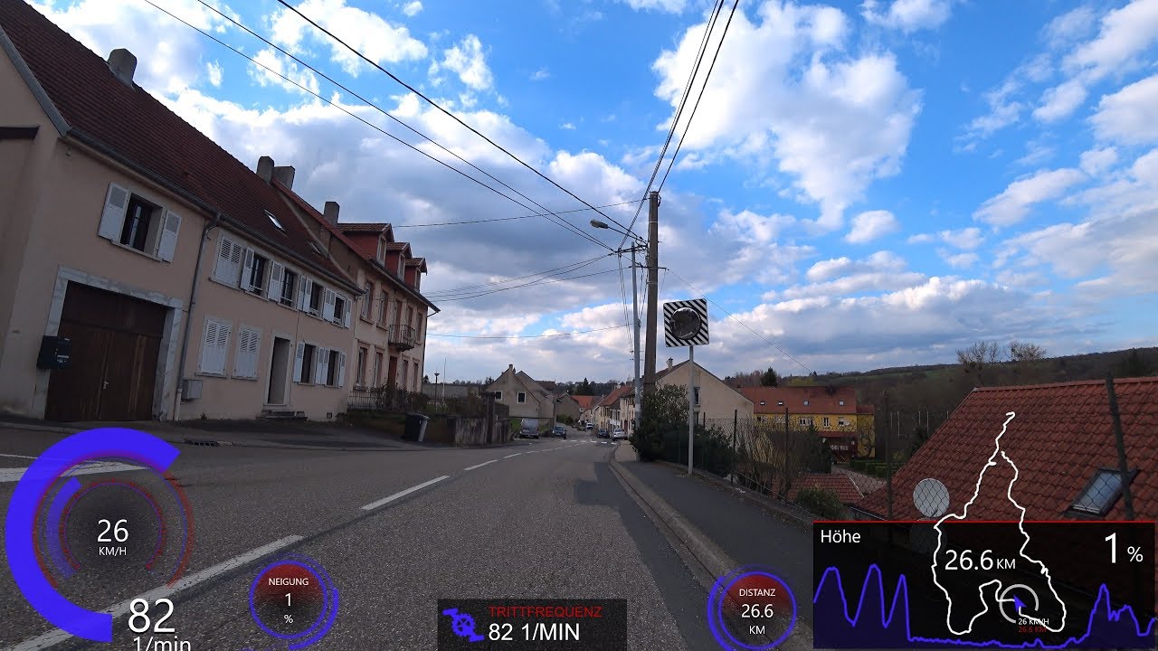 120 minute Cycling Workout Germany to France  2020 Garmin Ultra HD