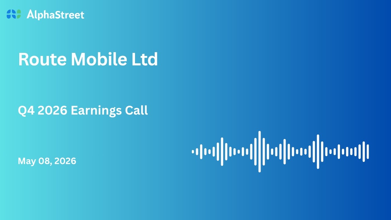 Конференц-звонок по итогам 4 квартала 2025-2026 финансового года компании Route Mobile Ltd.