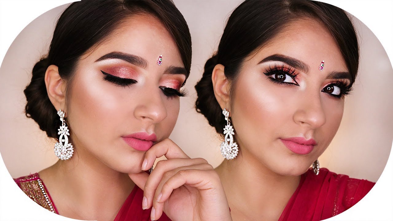 INDIAN BOLLYWOOD Make Up Look - Rose Gold Look | Sanny Kaur