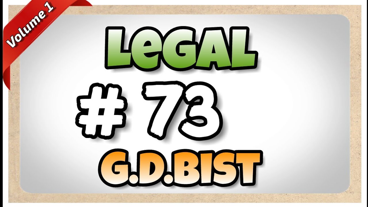 # 73 | 110 wpm | Legal | G.D.Bist | Volume 1