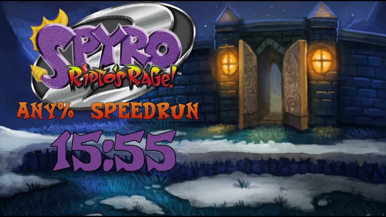 Spyro 2 Ripto's Rage any% in 15:55
