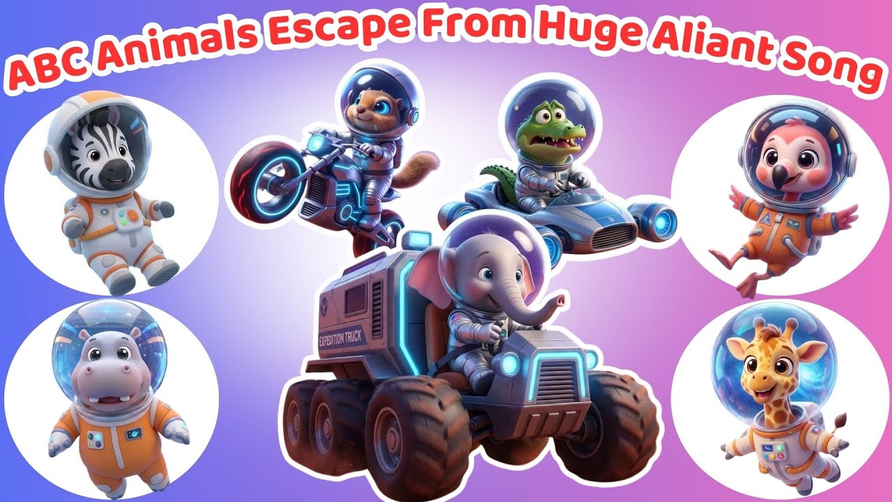 ABC Animals Astronaut Adventure Song 🚀 Learn Alphabet, Animal Sounds & Space Planets for Kids