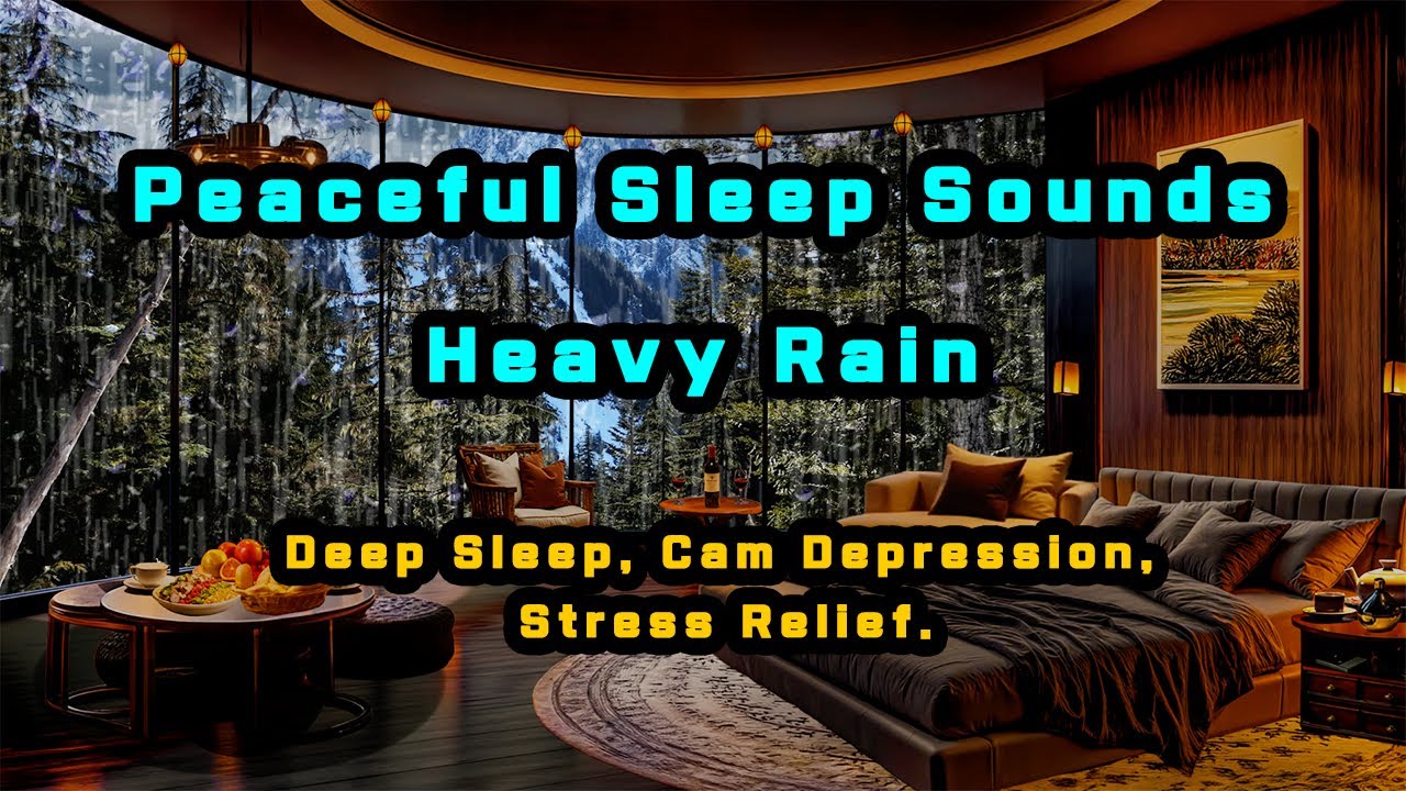 🔴Cozy Bedroom with Relaxing Rain Sounds for Sleeping! | Deep Sleep, White Noise, ASMR Sleep