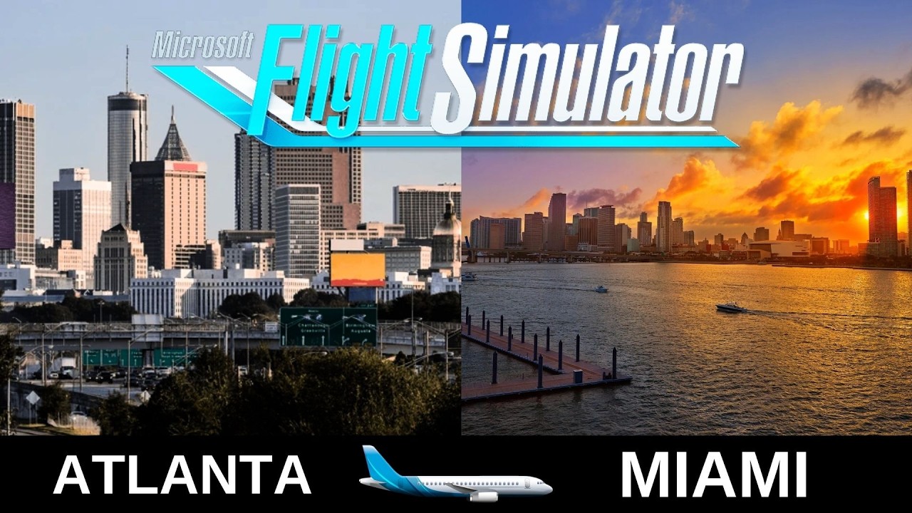 Atlanta - Miami | A320 ✈️✈️✈️ | TEMİZ İNİŞ ✅ İNİŞTE ORTA ŞİDDETTE RÜZGAR !!!!!