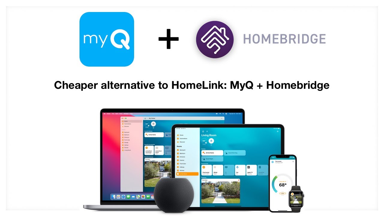 Cheaper alternative to HomeLink: MyQ + Homebridge
