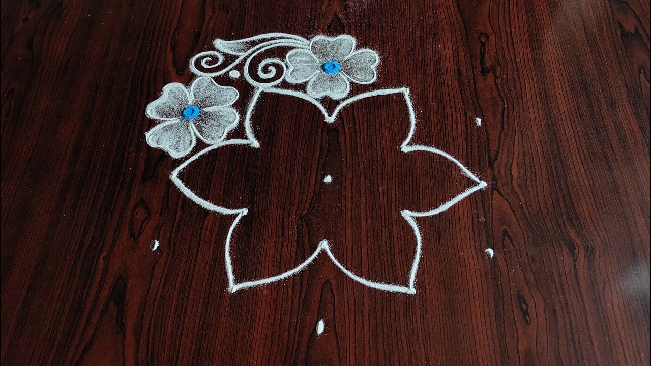 2 Friday special rangoli designs only (5*3) dots // Friday kolams //