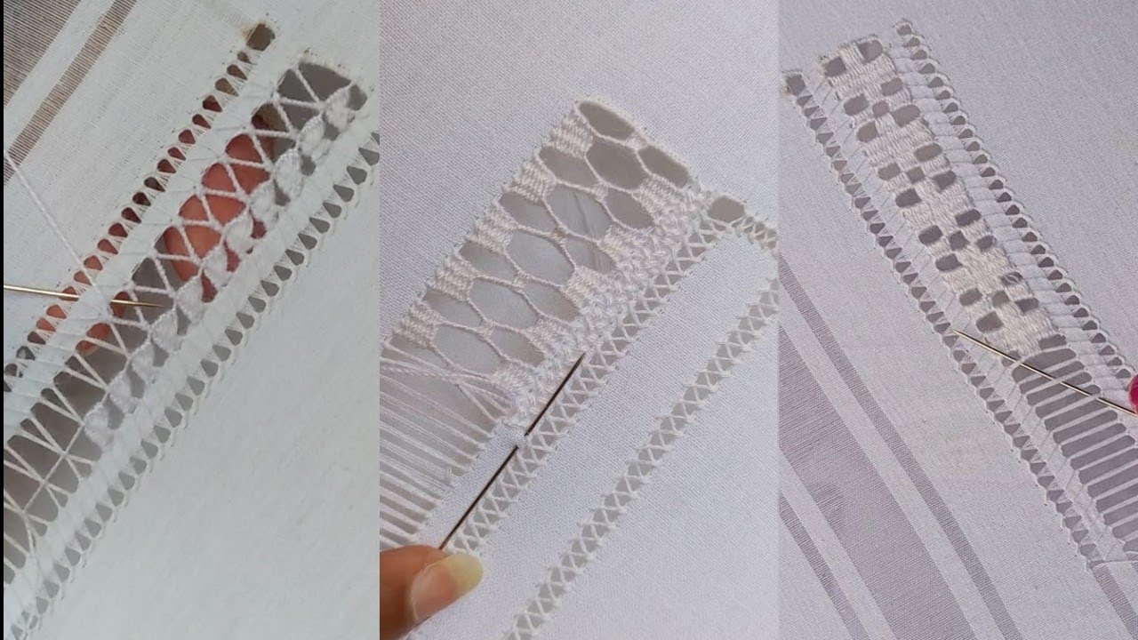 3  Wonderful Tarkashi Neck Design Step By Step/Leatest Jents Neck Design/Hardanger Design /Tarkashi