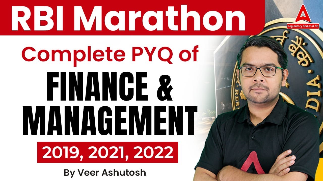 RBI Grade B Finance and Management | RBI Grade B Marathon Class | Finance and Management PYQs