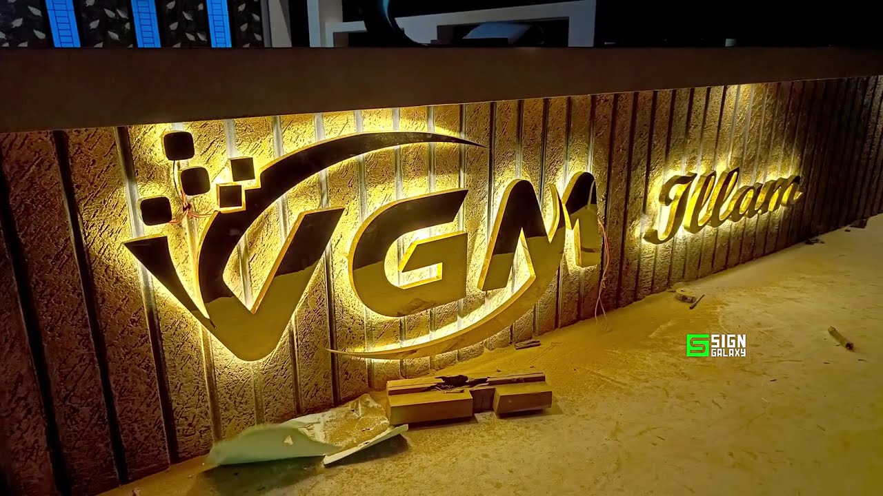 how to fixing s.s letters for wall (tamil) #signgalaxyads #coimbatore