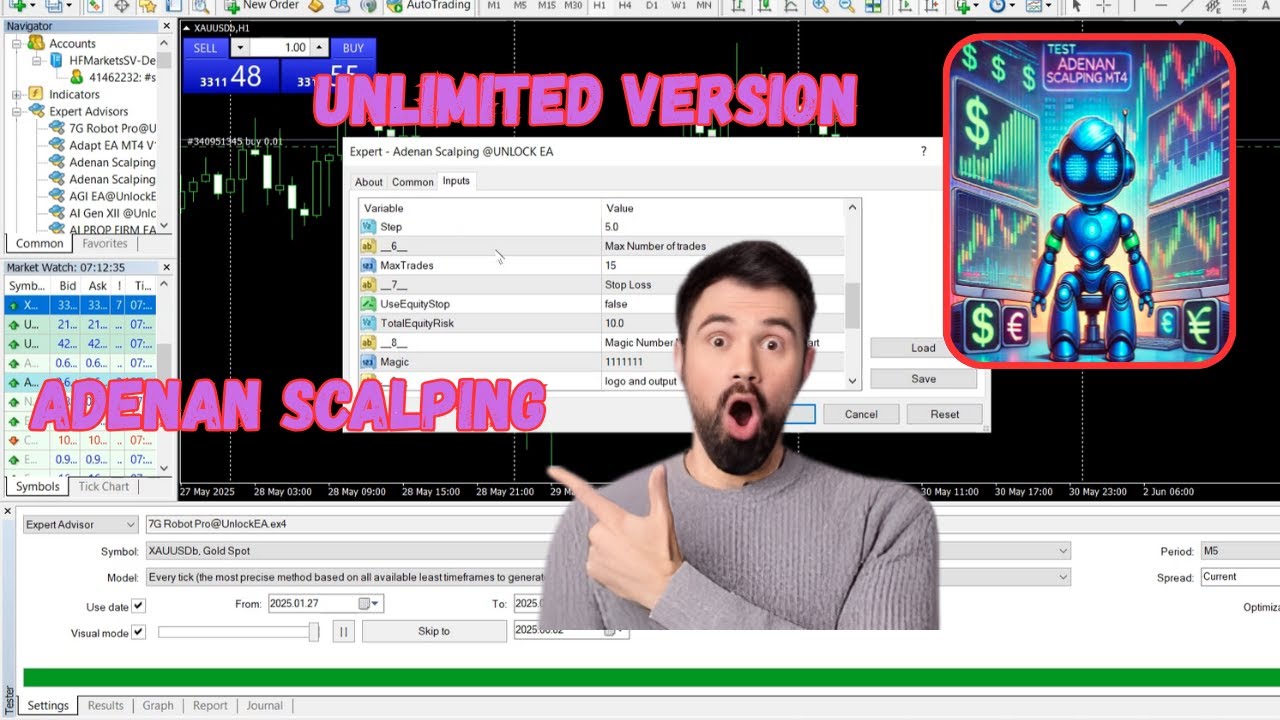 Adenan Scalping EA v1.0 MT4 &ndash; High-Performance Scalping Robot for EUR/USD & XRP/USD