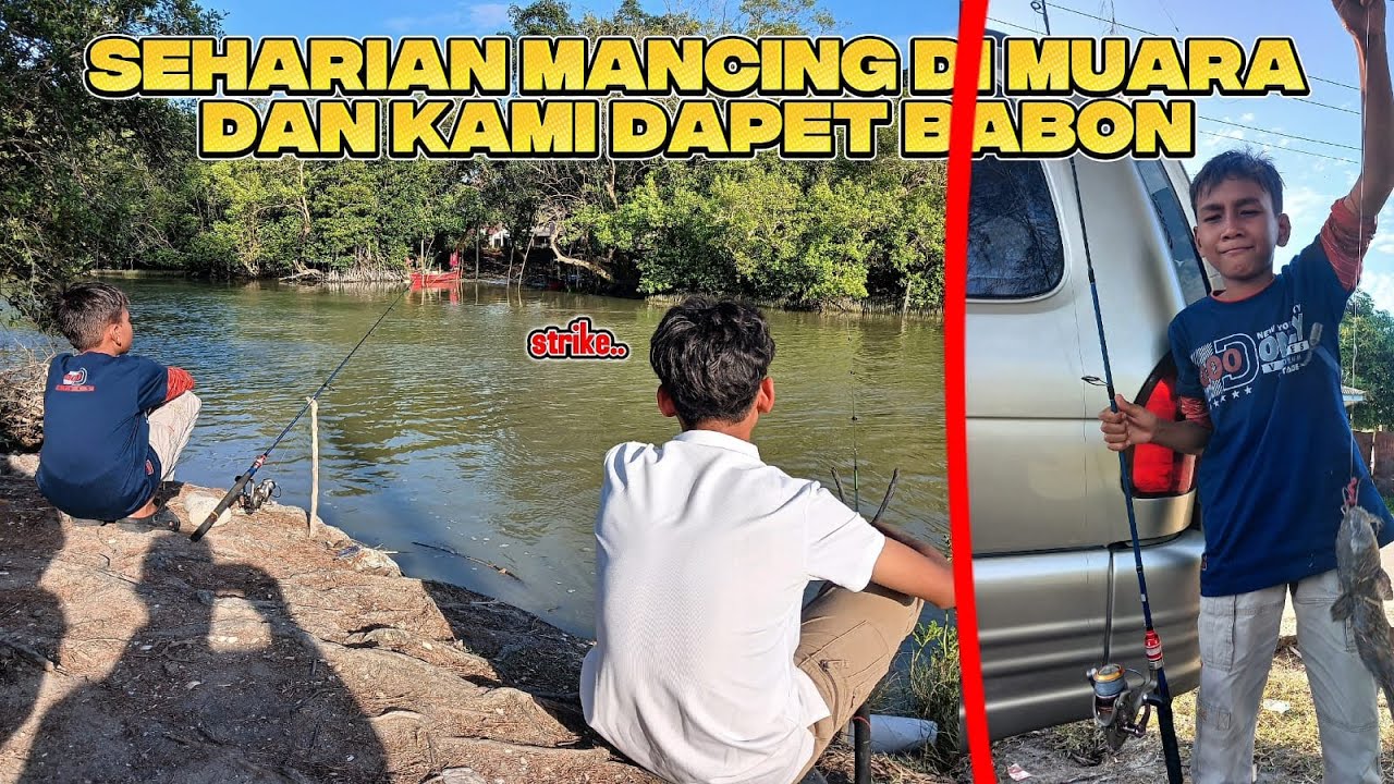Kami Pergi Ke Muara Untuk Mancing,Malah Dapet Babon! #trending #hitammanis #fishing #mancing 