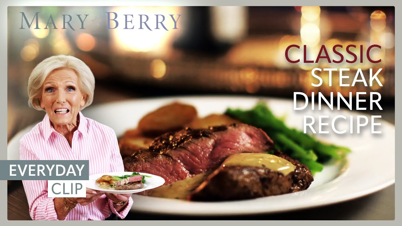 Классический стейк со сливочно-перечным соусом | Mary Berry Everyday | Mary Berry