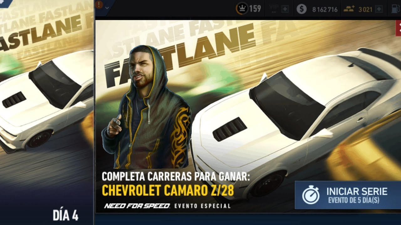 NFS No Limits - Evento de Cámara - CHEVROLET Camaro Z/28 - Día #4 - Pase - Día de Kits