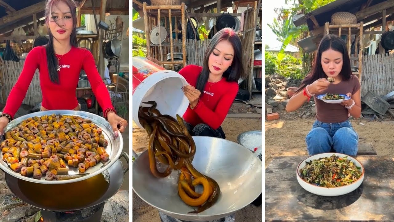 Cooking Giant Swamp Eel in Village Style |Amazing Traditional Recipe 