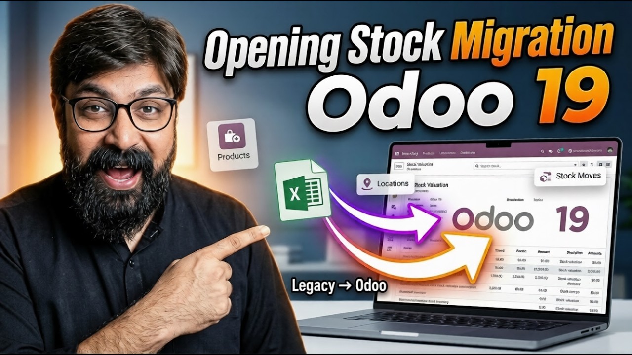 Opening Stock Migration - From Legacy to Odoo19 | Urdu | Hindi