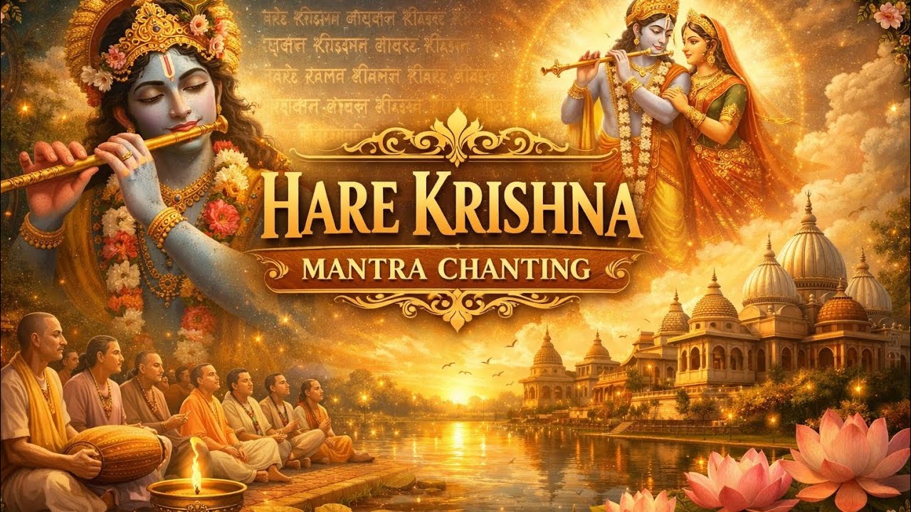 Hare Krishna Mantra Chanting | ISKCON Maha Mantra | Peaceful Meditation & Bhajan