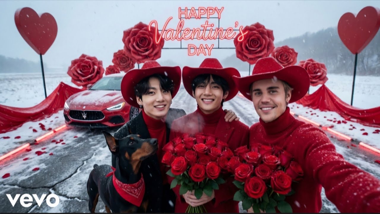 Jungkook, Kim Taehyung & Justin Bieber  - Happy Valentine’s Day  ( 2026 Valentine Love Song)