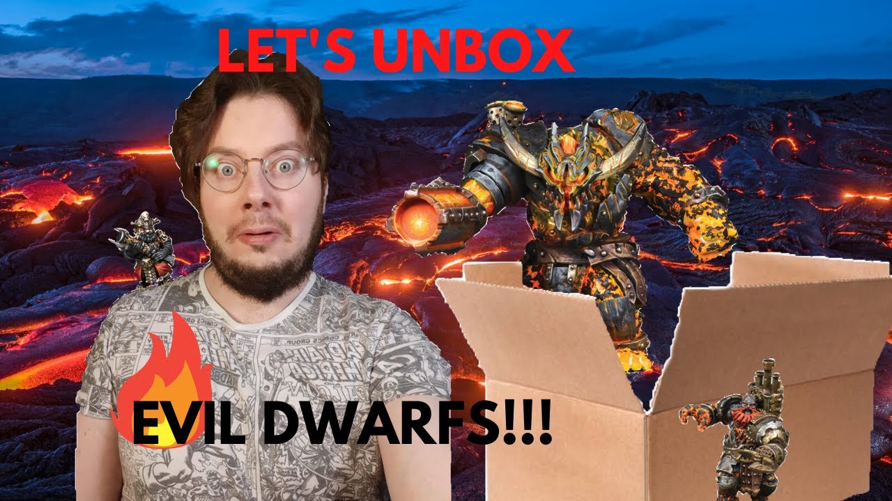 EVIL IS IN MY BOX!! Mantic games: Vanguard Abyssal Dwarfs Unboxing | SUPER EXCITED for these minis!