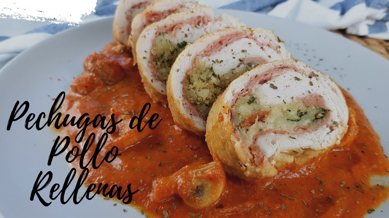 PECHUGAS de POLLO RELLENAS con una SALSA para chuparse los dedos