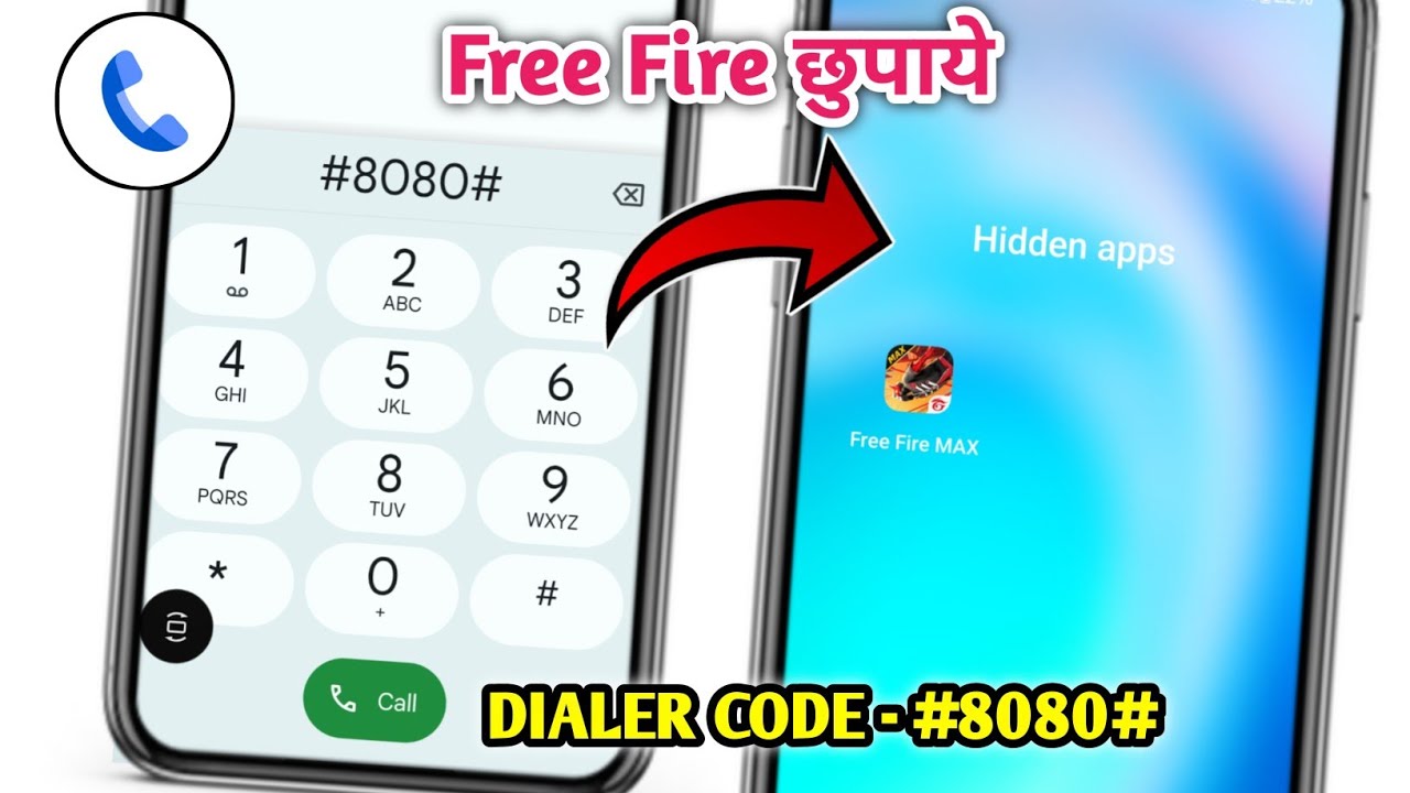 free fire dial pad mein kaise chupaye | free fire ko kaise chupaye | free fire ko hide kaise karen